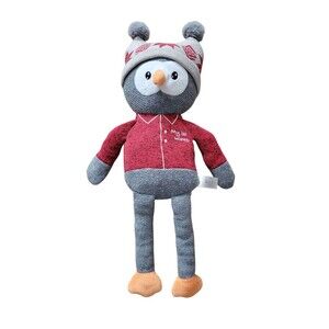 Plush 19" OWL Baby Spark Create Imagine My 1st Winter Knit Rattle Crinkly Hands